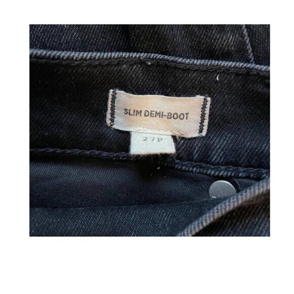 Madewell High Rise Slim Demi-Boot Jeans‎ Lunar Wash Women's Size 27P black - Picture 6 of 9